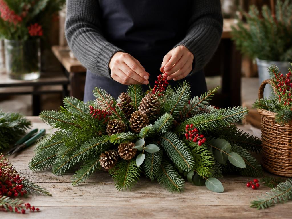 Composiciones florales para Navidad y otras festividades