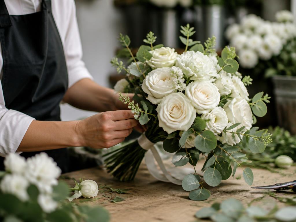 Realización de composiciones nupciales